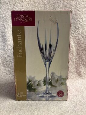 Cristal d'Arques Enchante Clear Champagne Flutes - Set of 4
